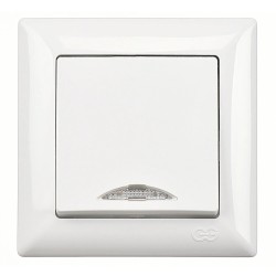  Διακόπτης αλλερετούρ φωτιζόμενος VISAGE ΛΕΥΚΟ