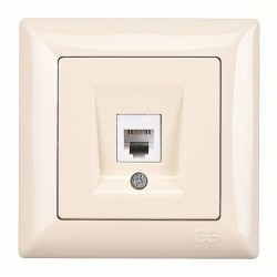 ΠΡΙΖΑ ΤΗΛΕΦΩΝΟΥ RJ11 VISAGE ΚΡΕΜ
