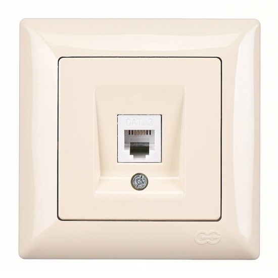 ΠΡΙΖΑ ΤΗΛΕΦΩΝΟΥ RJ11 VISAGE ΚΡΕΜ