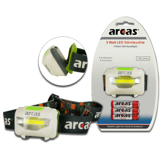 ARCAS ARC-3W-HEADLIGHT ΦΑΚΟΣ ΚΕΦΑΛΗΣ LED 120 Lm 3W