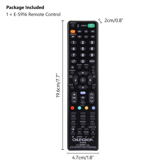 RM-E-S916 ΤΗΛΕΧΕΙΡΙΣΤΗΡΙΟ ΓΙΑ ΤΗΛΕΟΡΑΣΕΙΣ SONY TV