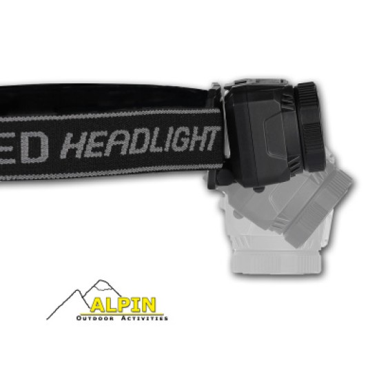 Εστιαζόμενος επαναφορτιζόμενος φακός ΑLPIN  με 1 CREE XPG3 + RED COB + White COB