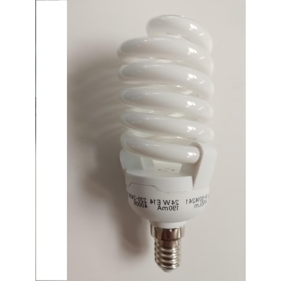 Λάμπα οικονομίας σπιράλ 24W E14 4000K Lumen