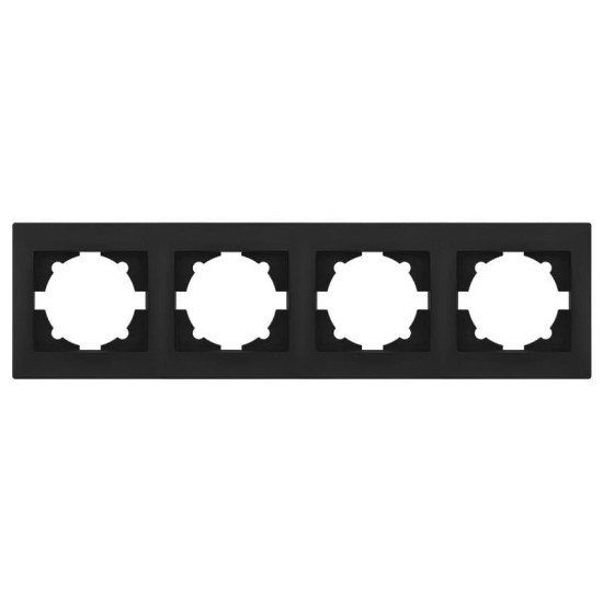 ΠΛΑΙΣΙΟ ΤΕΤΡΑΠΛΟ ΟΡΙΖΟΝΤΙΟ DOMUS ΜΑΥΡΟ STINEL