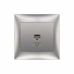 ΑΣΗΜΙ ΠΡΙΖΑ ΔΕΔΟΜΕΝΩΝ RJ45 Cat6 ΜΟΝΗ “DOMUS”