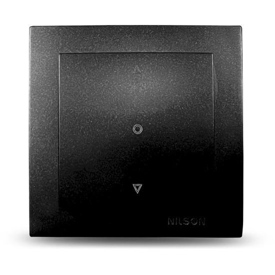 NILSON Μαύρος ματ διακόπτης ρολλών μονός