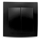 NILSON Μαύρος ματ διακόπτης Α/Ρ διπλός