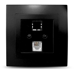 NILSON Μαύρη ματ πρίζα τηλεφώνου