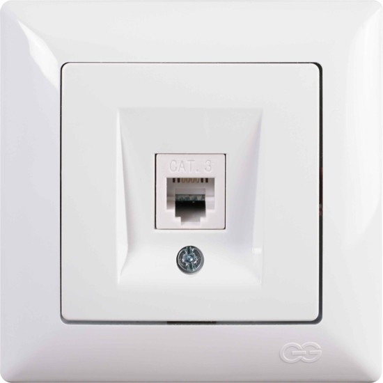 Πρίζα τηλεφώνου CAT3 VISAGE ΛΕΥΚΟ