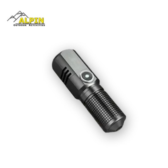 Αδιάβροχος επαναφορτιζόμενος φακός ΑLPIN Τσεπης  600Lm