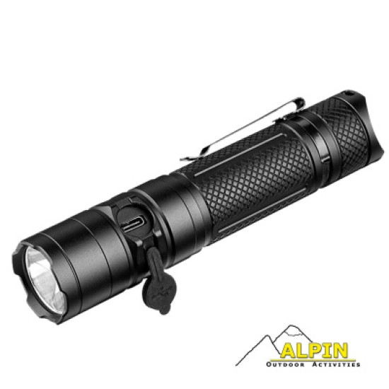 Alpin Επαναφορτιζομενος Φακος Ισχύος 4200Lm,4000mha,Tactical Switch