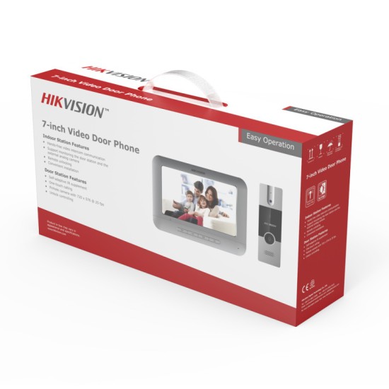 Hikvision Σετ Θυροτηλεόρασης με Οθόνη και Κάμερα DS-KIS202T Hikvision Σετ Θυροτηλεόρασης με Οθόνη και Κάμερα DS-KIS202T