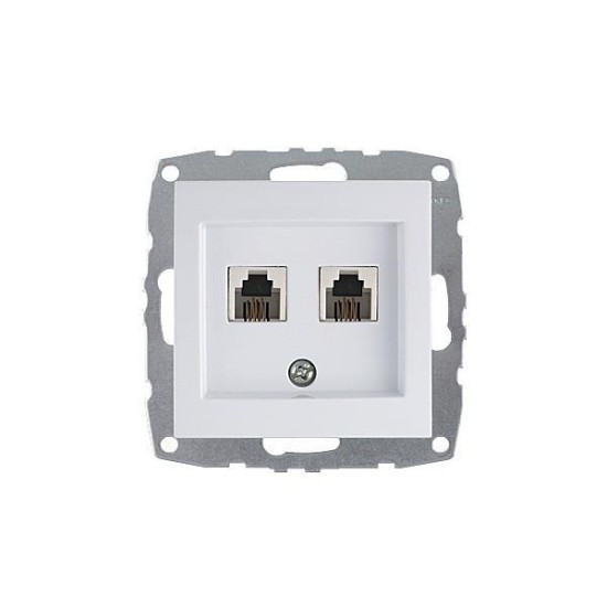 ΠΡΙΖΑ ΤΗΛΕΦΩΝΟΥ ΔΙΠΛΗ 2Χ( RJ11623JK) (Π+Μ) ΛΕΥΚΟ ΠΡΙΖΑ ΤΗΛΕΦΩΝΟΥ ΔΙΠΛΗ 2Χ( RJ11623JK) (Π+Μ) ΛΕΥΚΟ