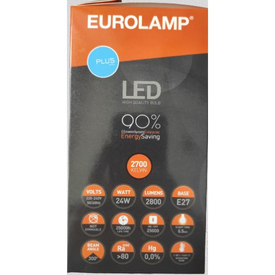 ΛΑΜΠΑ LED ΚΟΙΝΗ 24W Ε27 2700K 220-240V