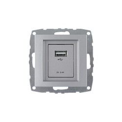 ΠΡΙΖΑ USB ΦΟΡΤΙΟΥ 2,4Α (Π+Μ) ΑΣΗΜΙ