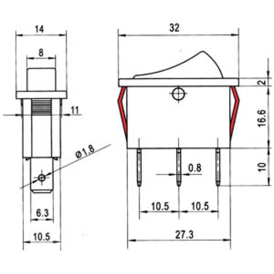 ΔΙΑΚΟΠΤΗΣ ROCKER ΜΕΣΑΙΟΣ 3P ON-ON 16A/250V ΛΕΥΚΟΣ RK1-15B 1X2 B/W"-=" SOKEN ΔΙΑΚΟΠΤΗΣ ROCKER ΜΕΣΑΙΟΣ 3P ON-ON 16A/250V ΛΕΥΚΟΣ RK1-15B 1X2 B/W"-=" SOKEN