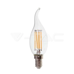 Λάμπα LED 4W Φιλαμεντ E14 Κερί Φλόγα 4000K