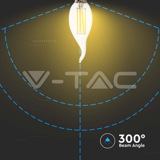 Λάμπα LED 4W Φιλαμεντ E14 Κερί Φλόγα 6500K Λάμπα LED 4W Φιλαμεντ E14 Κερί Φλόγα 6500K