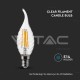 Λάμπα LED E14 κερί φλόγα twisted filament 4W φυσικό λευκό 4000K