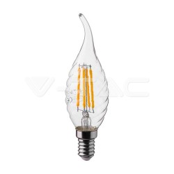 Λάμπα LED E14 κερί φλόγα twisted filament 4W φυσικό λευκό 4000K
