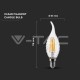 Λάμπα LED E14 κερί φλόγα twisted filament 4W φυσικό λευκό 4000K