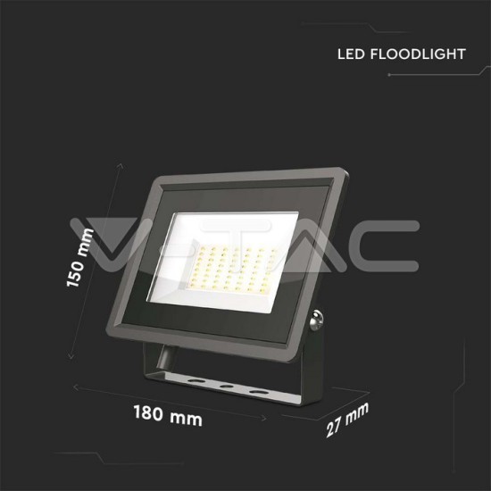 V-TAC Στεγανός Προβολέας IP65 Ισχύος 50W με Ψυχρό Λευκό Φως σε Μαύρο χρώμα 6751 V-TAC Στεγανός Προβολέας IP65 Ισχύος 50W με Ψυχρό Λευκό Φως σε Μαύρο χρώμα 6751