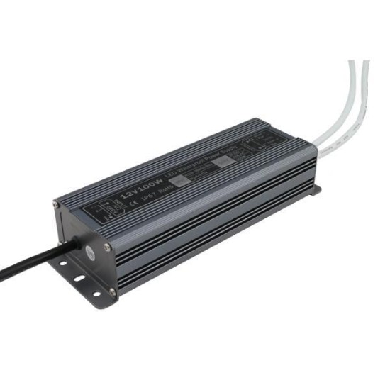 ΤΡΟΦΟΔΟΤΙΚΟ ΜΕΤΑΛΛΙΚΟ 12V DC 100W IP67 ΤΡΟΦΟΔΟΤΙΚΟ ΜΕΤΑΛΛΙΚΟ 12V DC 100W IP67