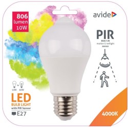 Avide Smart LED Globe A60 10W 4000K PIR SENSOR