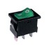 ΔΙΑΚΟΠΤΗΣ ROCKER MINI 3P ΜΕ ΛΥΧΝΙΑ ON-OFF 8A/250V ΠΡΑΣΙΝΟΣ PS8A-13 BEJ