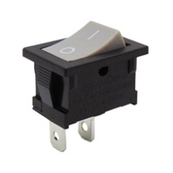 ΔΙΑΚΟΠΤΗΣ ROCKER MINI 2P ON-OFF 6A/250V ΓΚΡΙ RΚ2-16 1X1 B/G ''0-'' SOKEN