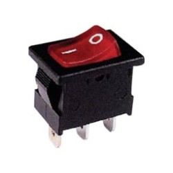 ΔΙΑΚΟΠΤΗΣ ROCKER MINI 3P ΜΕ ΛΥΧΝΙΑ ON-OFF 10A/250V ΚΟΚΚΙΝΟΣ RK2-161X1NB/R''0-' SOKEN