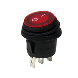 ΔΙΑΚΟΠΤΗΣ ROCKER Φ23 3P ΜΕ ΛΥΧΝΙΑ ON-OFF 10A/250V IP65 ΚΟΚΚΙΝΟΣ WR5110 HN