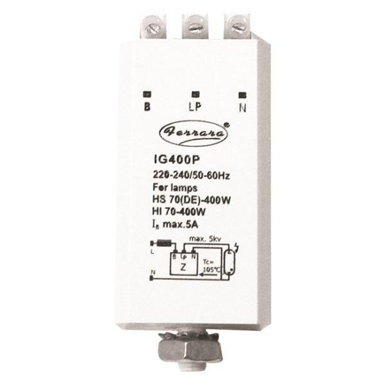 ΕΚΚΙΝΗΤΗΣ ΜΕΤΑΛΛΟΥ ΝΑΤΡΙΟΥ 70-400W 230V ΕΚΚΙΝΗΤΗΣ ΜΕΤΑΛΛΟΥ ΝΑΤΡΙΟΥ 70-400W 230V