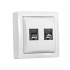 ΠΡΙΖΑ ΜΙΝΙ ΤΗΛΕΦΩΝΟΥ ΔΙΠΛΗ RJ11 & RJ45 ΛΕΥΚΗ IP20